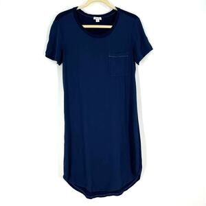 Splendid Blue Shirt Dress Women's Size Small Short Sleeves